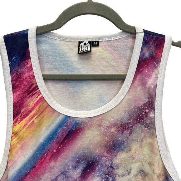 INTO THE AM Shirt Mens Medium Tank Psychedelic Space Astronaut All Over Print - Picture 2 of 7